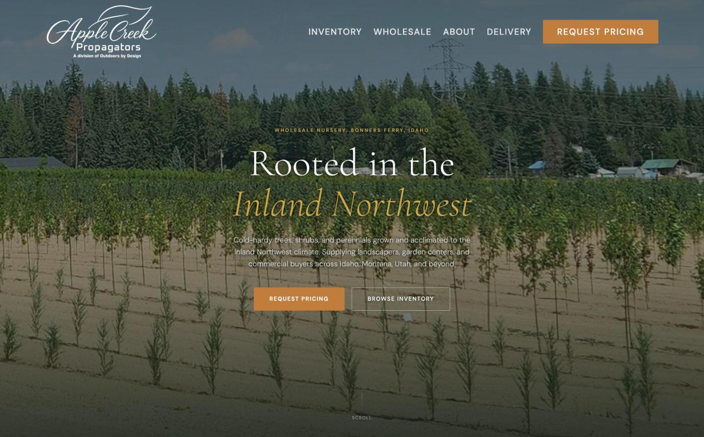 Homepage of the Apple Creek Propagators website