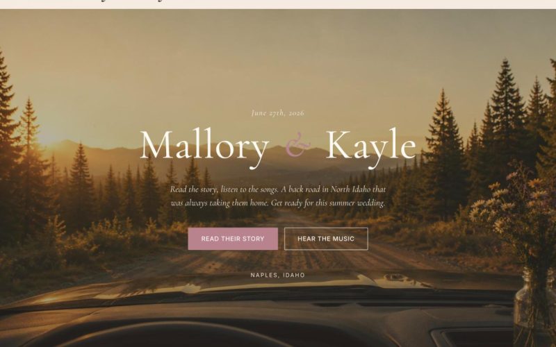 The Mallory & Kayle wedding website