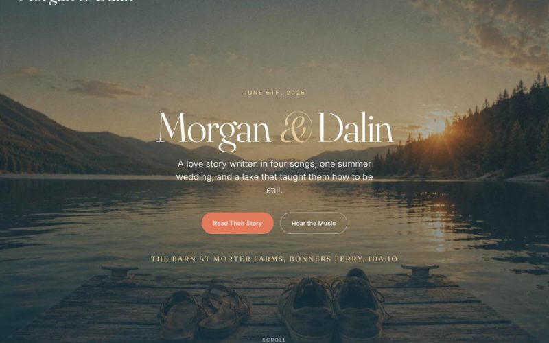 The Morgan & Dalin wedding website
